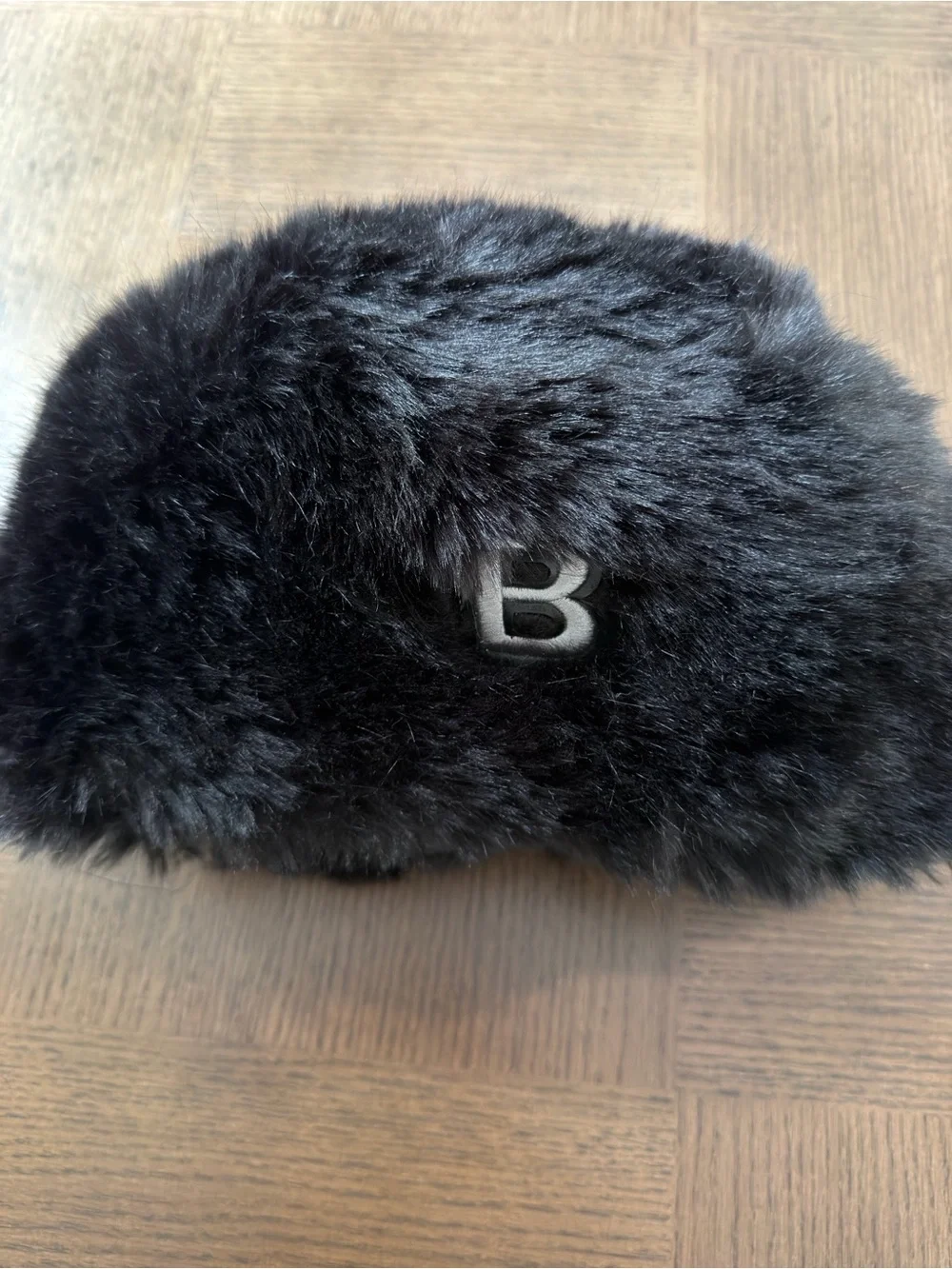 The BRAND Kids Black Faux Fur Trapper Hat sku24